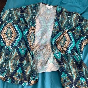 Charming Charlie’s blue print kimono
